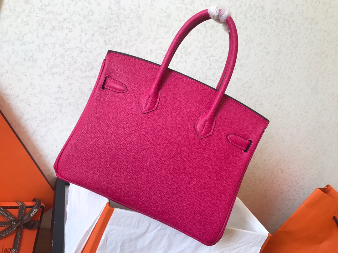 Hermes Birkin 35CM Togo Leather Handbag Rose Red